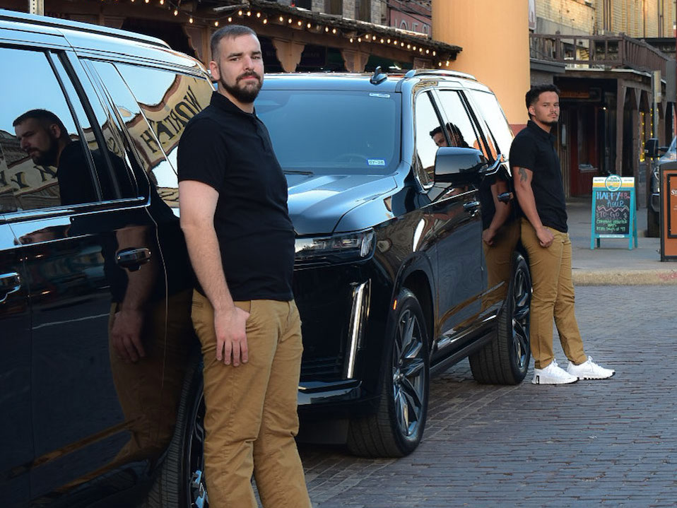 Our team delivering premium black car service